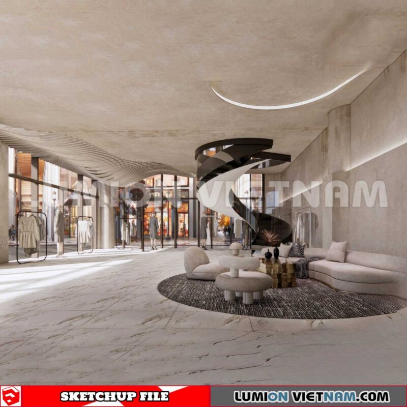 230310 fashion Shop Sketchup 3D Interior Models
