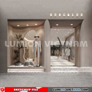 230310 fashion Shop Sketchup 3D Interior Models