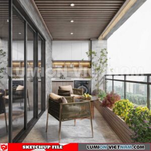 231013. Balcony Sketchup Exterior 3D Models