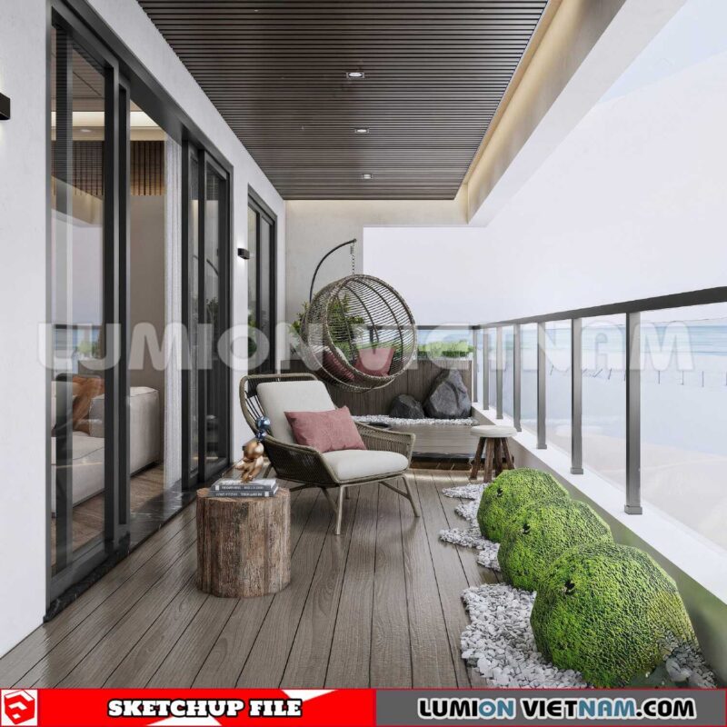 231013. Balcony Sketchup Exterior 3D Models