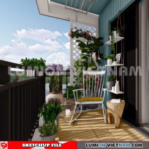 231013. Balcony Sketchup Exterior 3D Models
