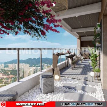 231013. Balcony Sketchup Exterior 3D Models