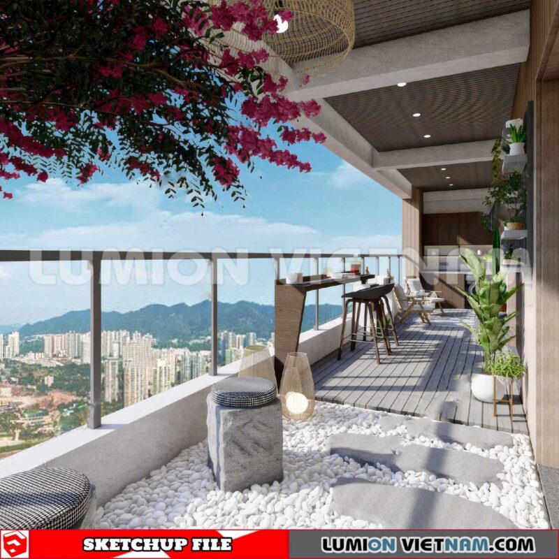 231013. Balcony Sketchup Exterior 3D Models