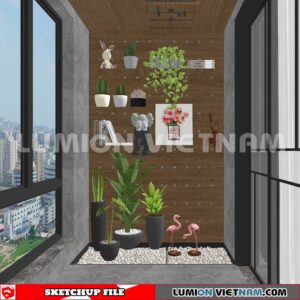 231013. Balcony Sketchup Exterior 3D Models