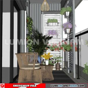 231013. Balcony Sketchup Exterior 3D Models