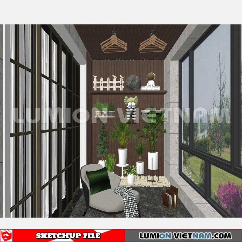 231013. Balcony Sketchup Exterior 3D Models