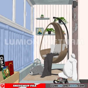 231013. Balcony Sketchup Exterior 3D Models