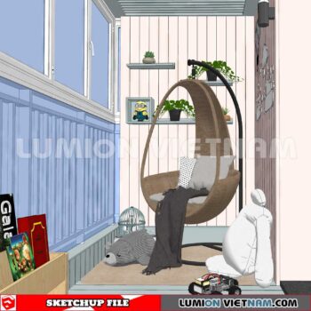 231013. Balcony Sketchup Exterior 3D Models