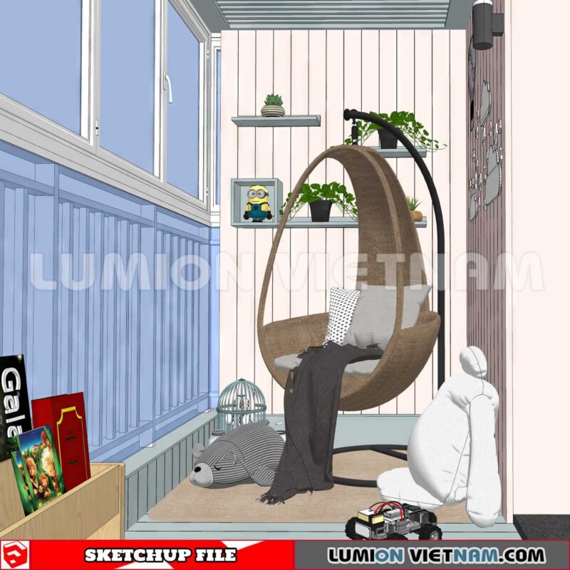 231013. Balcony Sketchup Exterior 3D Models