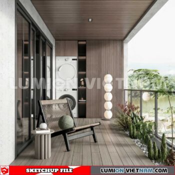 231013. Balcony Sketchup Exterior 3D Models