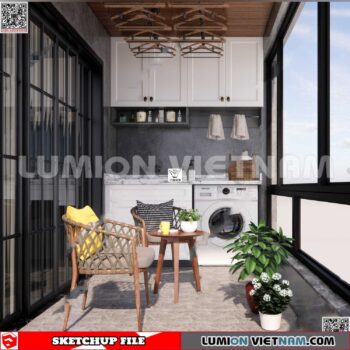 231013. Balcony Sketchup Exterior 3D Models