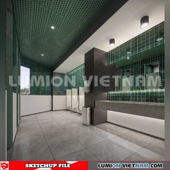 231016. Public Toilet Sketchup 3D Interior Models