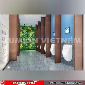 231016. Public Toilet Sketchup 3D Interior Models