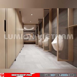 231016. Public Toilet Sketchup 3D Interior Models