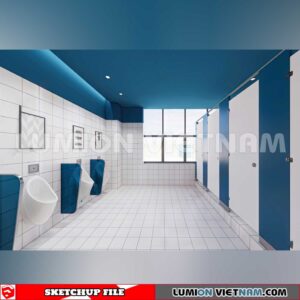231016. Public Toilet Sketchup 3D Interior Models
