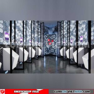 231016. Public Toilet Sketchup 3D Interior Models