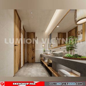 231016. Public Toilet Sketchup 3D Interior Models