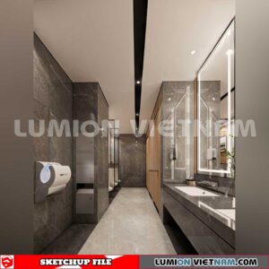 231016. Public Toilet Sketchup 3D Interior Models