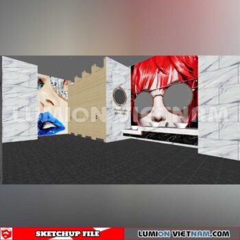 231016. Public Toilet Sketchup 3D Interior Models