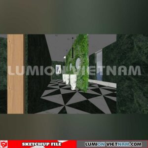 231016. Public Toilet Sketchup 3D Interior Models
