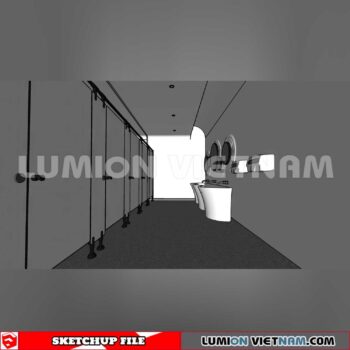 231016. Public Toilet Sketchup 3D Interior Models