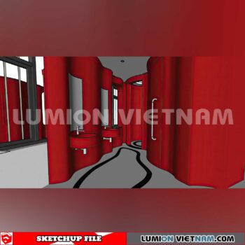 231016. Public Toilet Sketchup 3D Interior Models