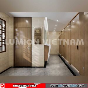 231016. Public Toilet Sketchup 3D Interior Models