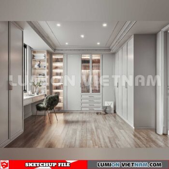 230628. Dressing room Sketchup 3D Interior Models