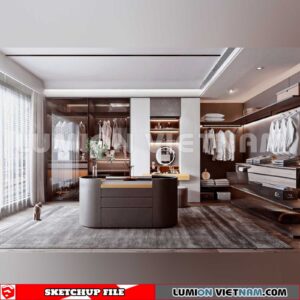 230628. Dressing room Sketchup 3D Interior Models