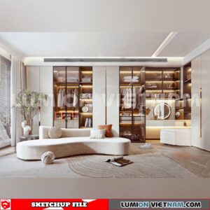 230628. Dressing room Sketchup 3D Interior Models
