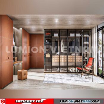 230628. Dressing room Sketchup 3D Interior Models