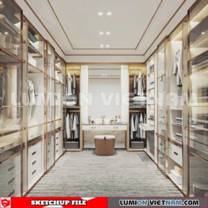230628. Dressing room Sketchup 3D Interior Models