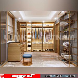 230628. Dressing room Sketchup 3D Interior Models