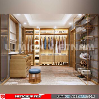 230628. Dressing room Sketchup 3D Interior Models