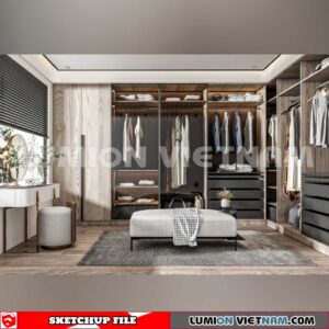 230628. Dressing room Sketchup 3D Interior Models
