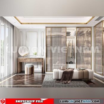 230628. Dressing room Sketchup 3D Interior Models