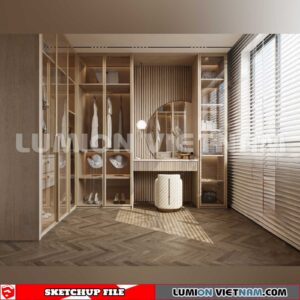 230628. Dressing room Sketchup 3D Interior Models