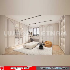230628. Dressing room Sketchup 3D Interior Models