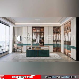 230628. Dressing room Sketchup 3D Interior Models