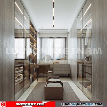 230628. Dressing room Sketchup 3D Interior Models
