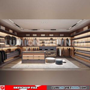 230628. Dressing room Sketchup 3D Interior Models