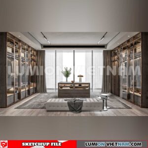 230628. Dressing room Sketchup 3D Interior Models