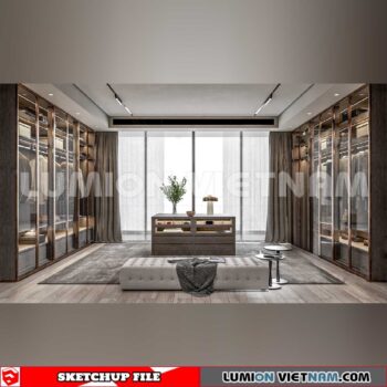 230628. Dressing room Sketchup 3D Interior Models