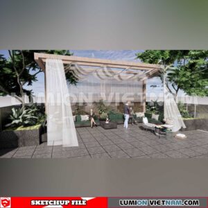 231027. Pergola Sketchup 3D Models