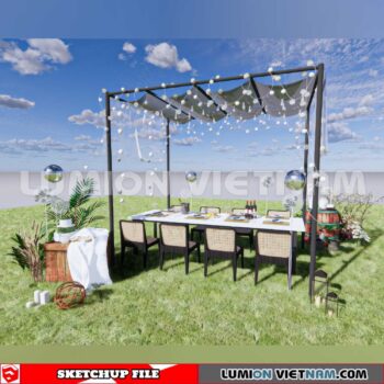 231027. Pergola Sketchup 3D Models