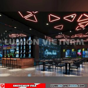 231114. Bar Sketchup 3D Interior Models