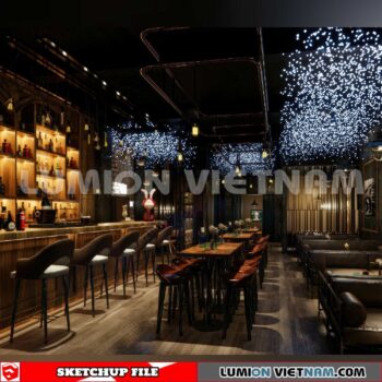 231114. Bar Sketchup 3D Interior Models