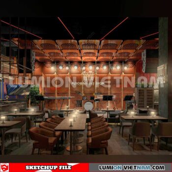 231114. Bar Sketchup 3D Interior Models