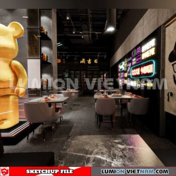 231114. Bar Sketchup 3D Interior Models