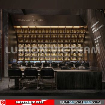 231114. Bar Sketchup 3D Interior Models